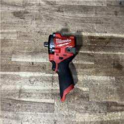Houston Location AS-IS Milwaukee FUEL 12V Lithium-Ion Brushless Cordless Stubby 1/2 in. Impact Wrench with Pin Detent (Tool-Only)