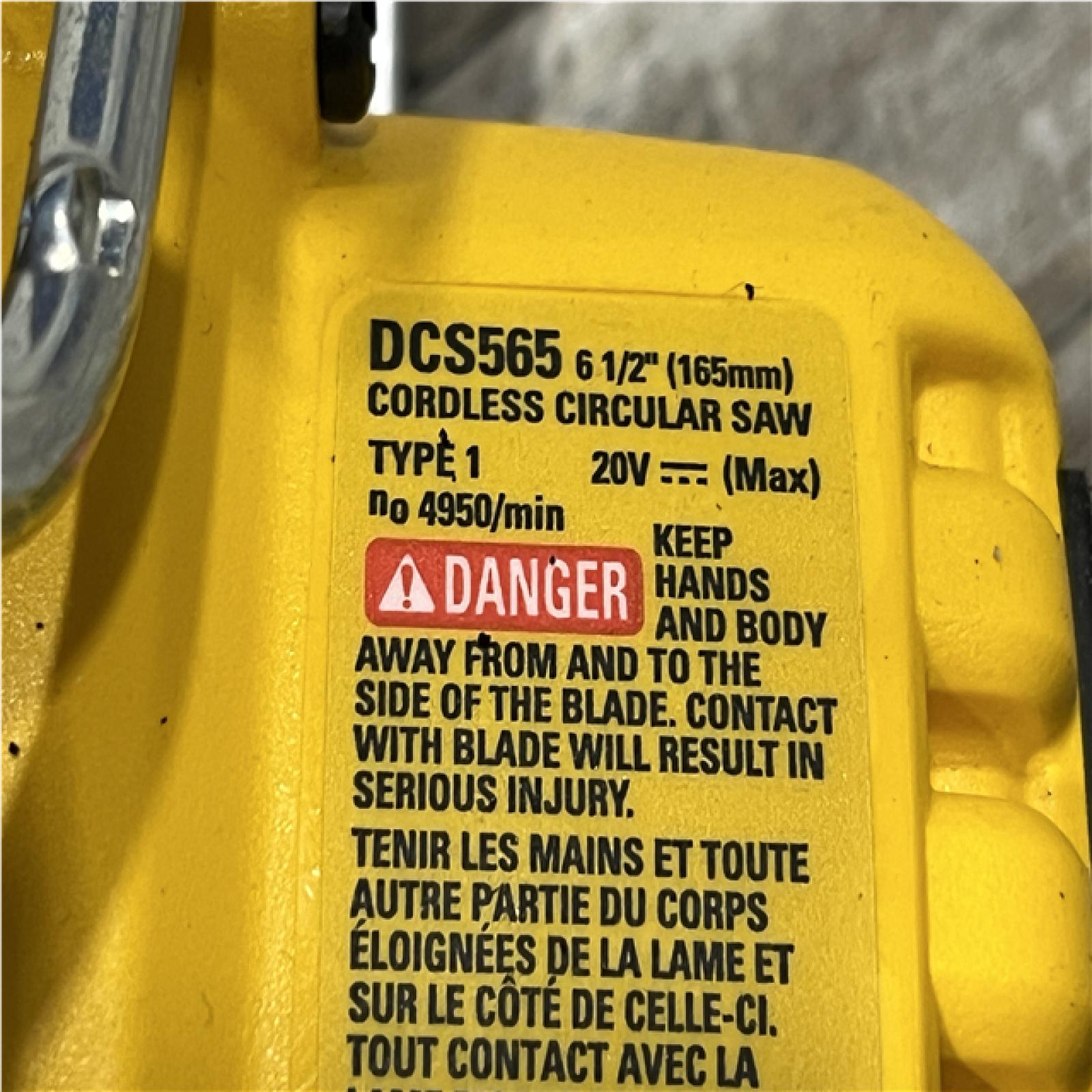 AS-IS DEWALT 20V MAX Cordless Brushless 6-1/2 in. Sidewinder Style Circular Saw (Tool Only)