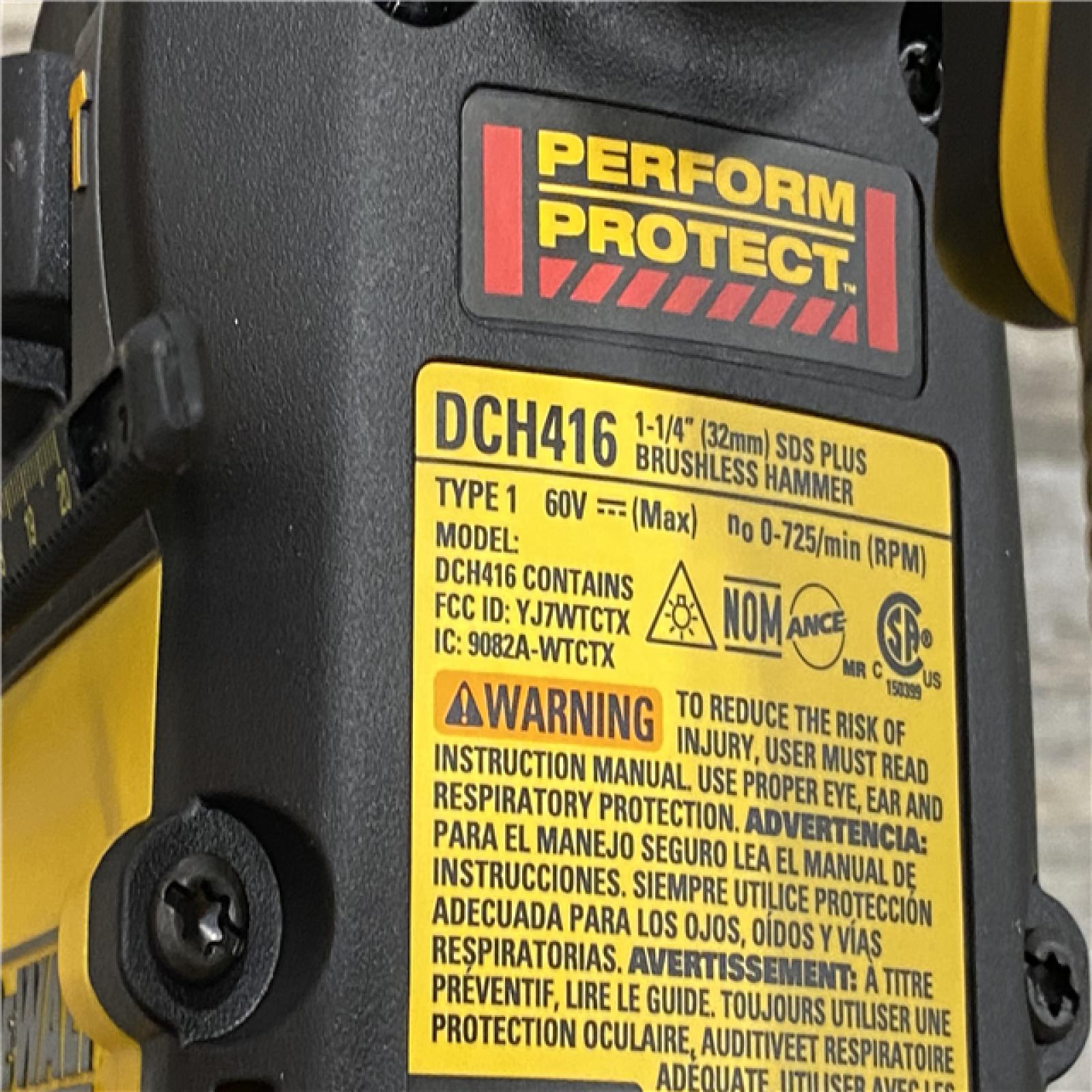 LIKE NEW - DEWALT FLEXVOLT 60V MAX Cordless 1-1/4 in. SDS Plus Rotary Hammer (Tool Only)