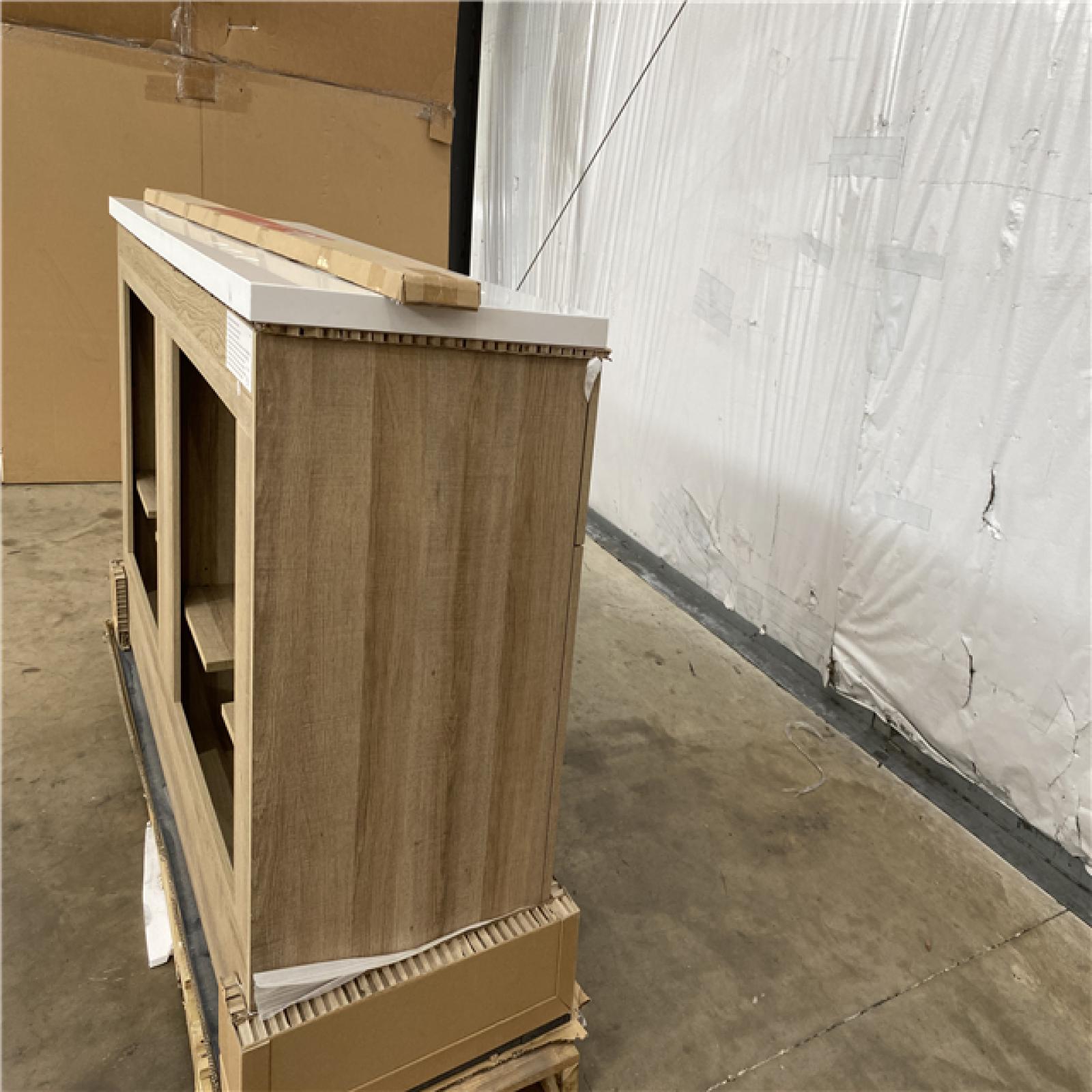 Houston Location AS IS - 60in Vanity Light Oak