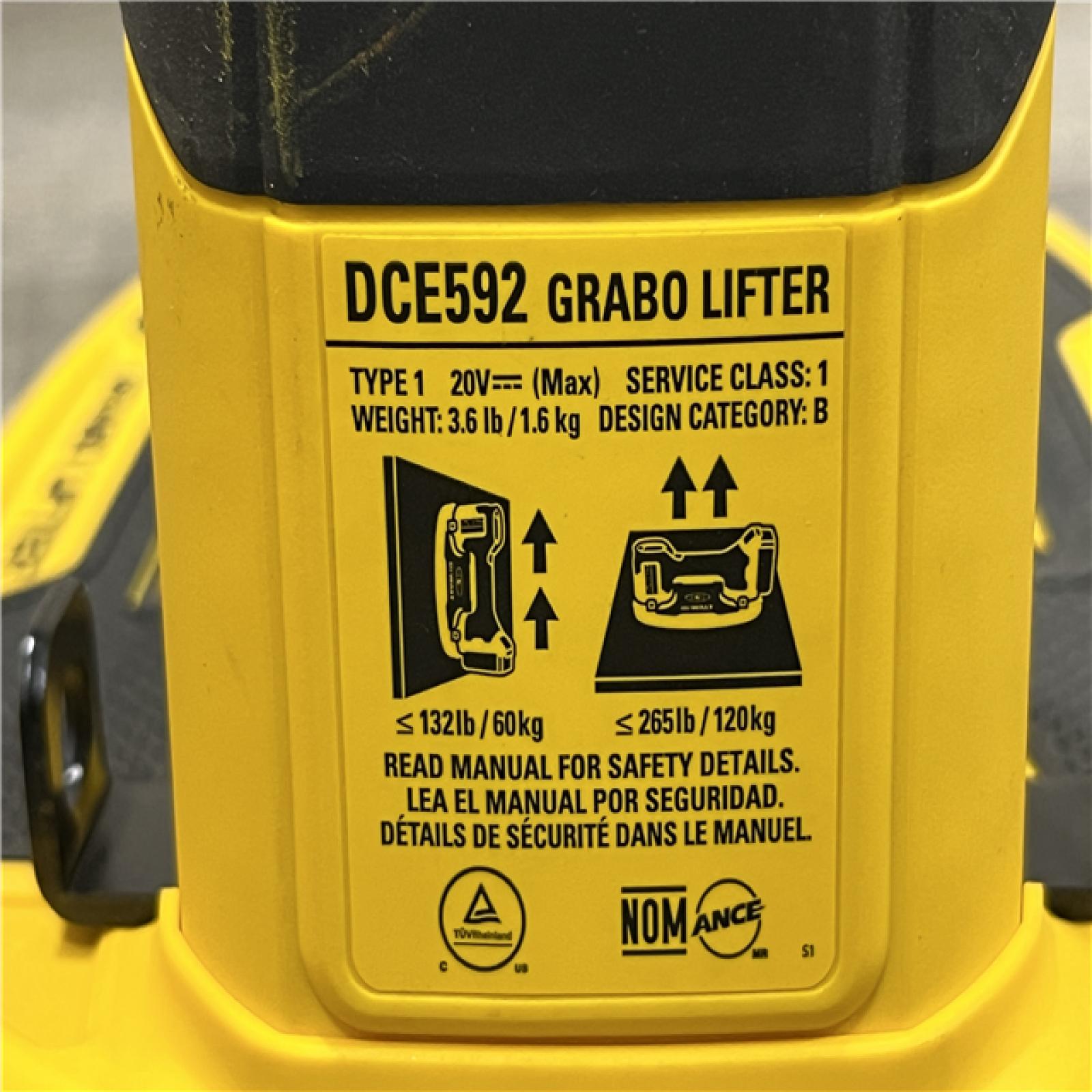 AS-IS DEWALT 20-Volt Max Cordless GRABO Lifter (Tool Only)