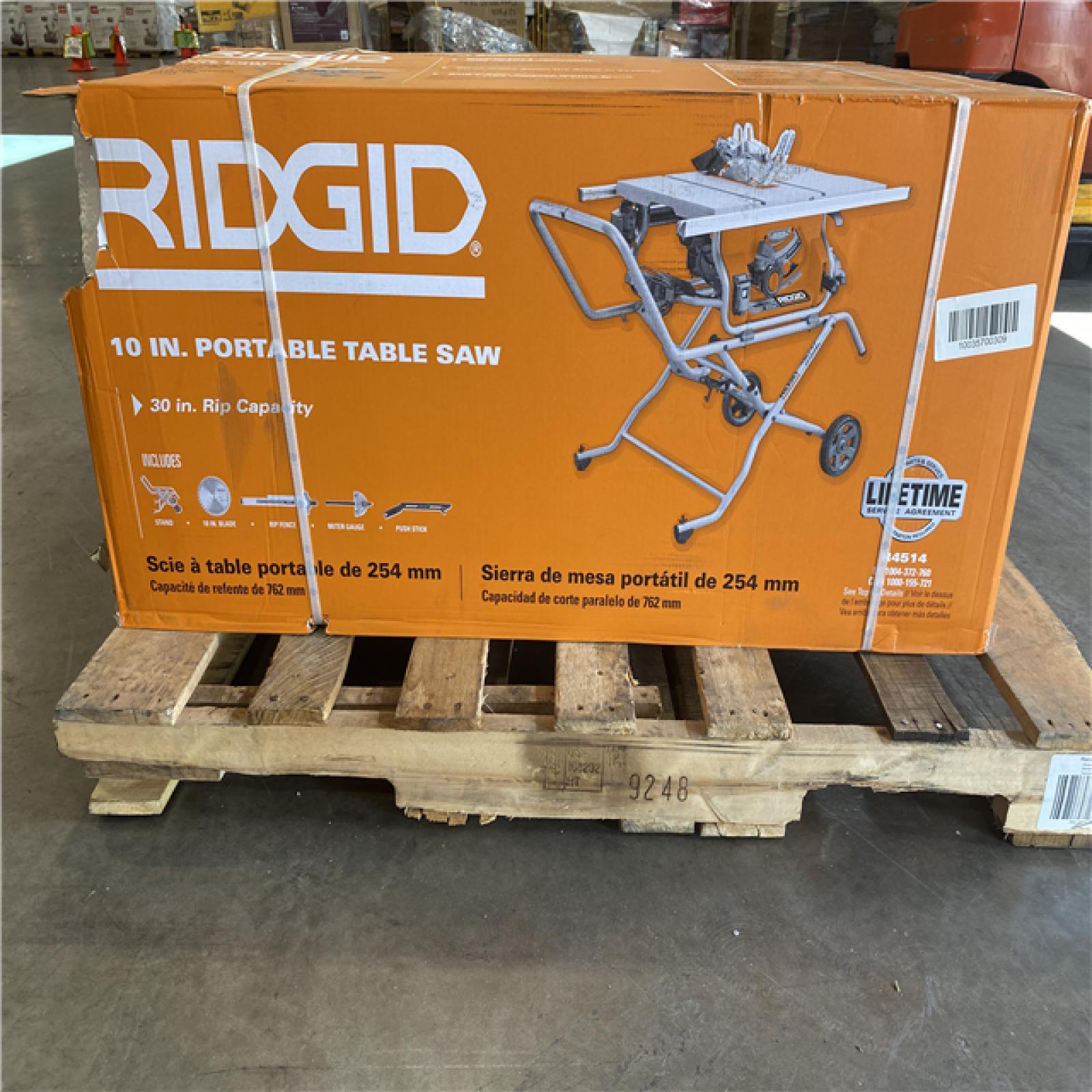 NEW! - RIDGID 15 Amp 10 in. Portable Corded Pro Jobsite Table Saw with Stand