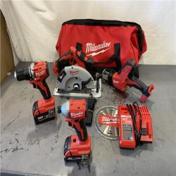AS-IS - Milwaukee M18 18-Volt Lithium-Ion Brushless Cordless Combo Kit (4-Tool)