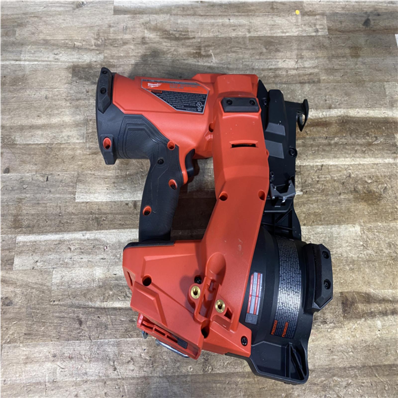 Houston Location AS-IS Milwaukee FUEL 18-Volt Lithium-Ion Brushless Cordless Coil Roofing Nailer (Tool Only)