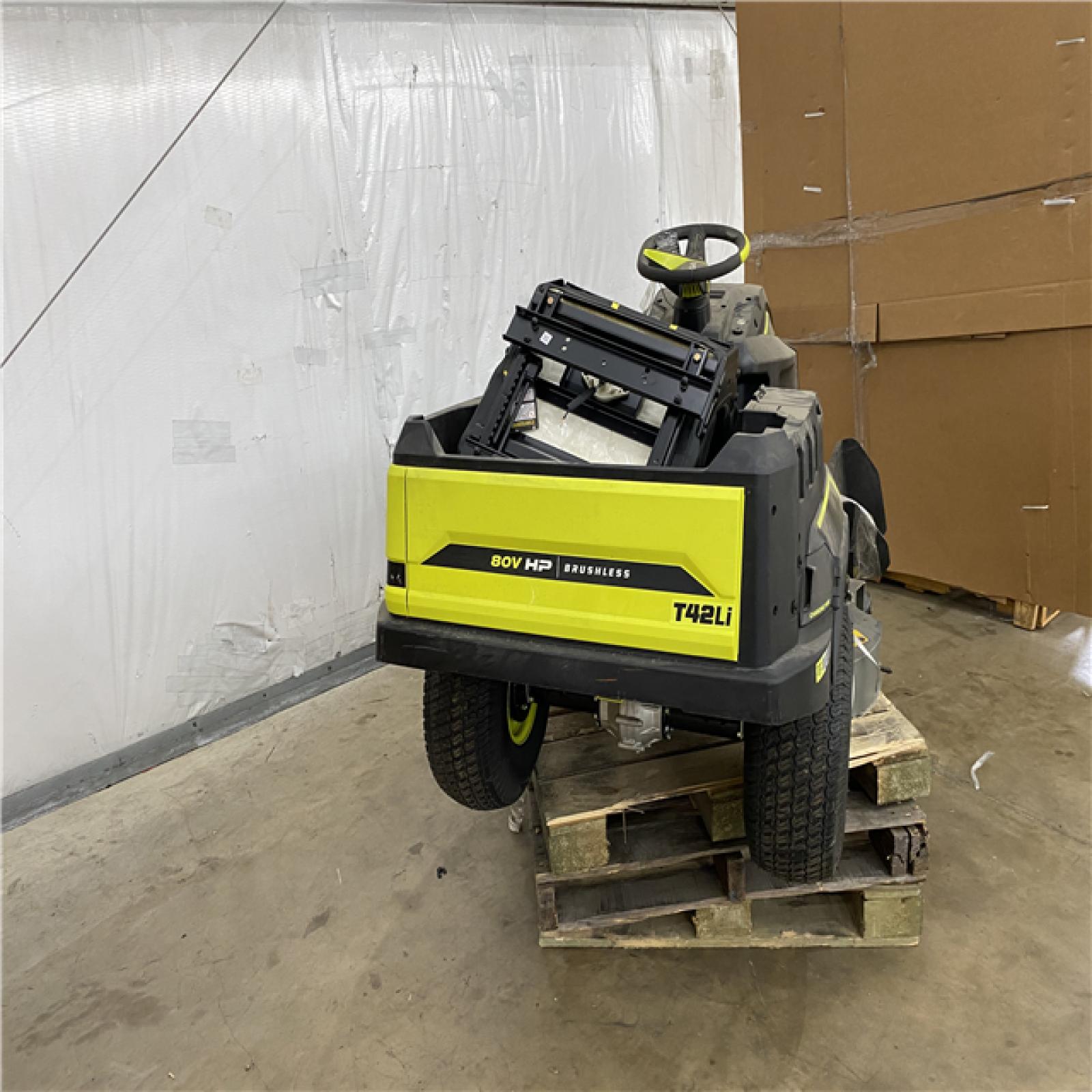 Houston Location AS IS - Ryobi 80v 42in, Cutting Width Riding Mower
