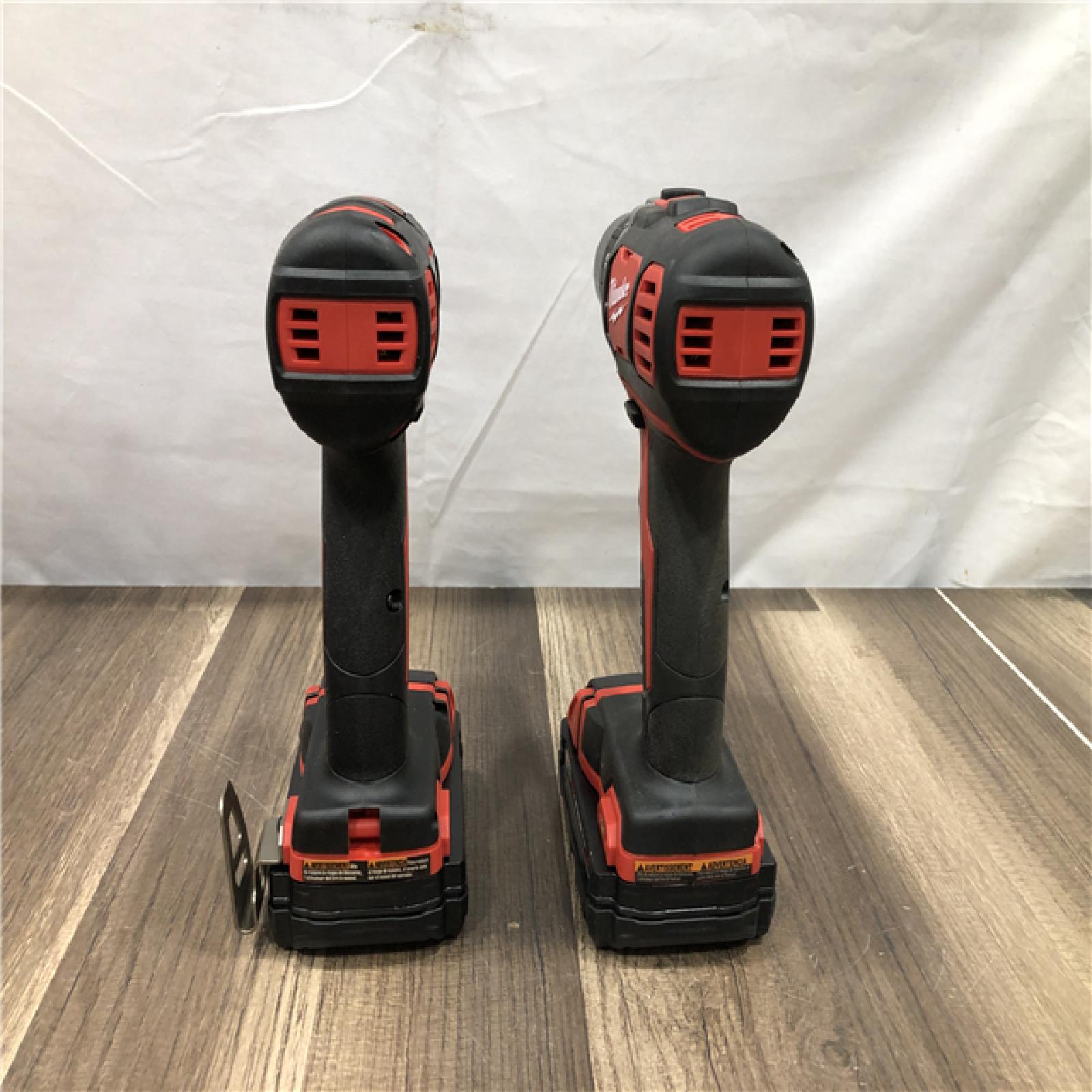 AS-IS Milwauke 18V Lithium-Ion Cordless Drill Driver/Impact Driver Combo Kit