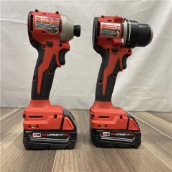 AS-IS Milwaukee M18 18V Lithium-Ion Brushless Cordless Compact Drill/Impact Combo Kit