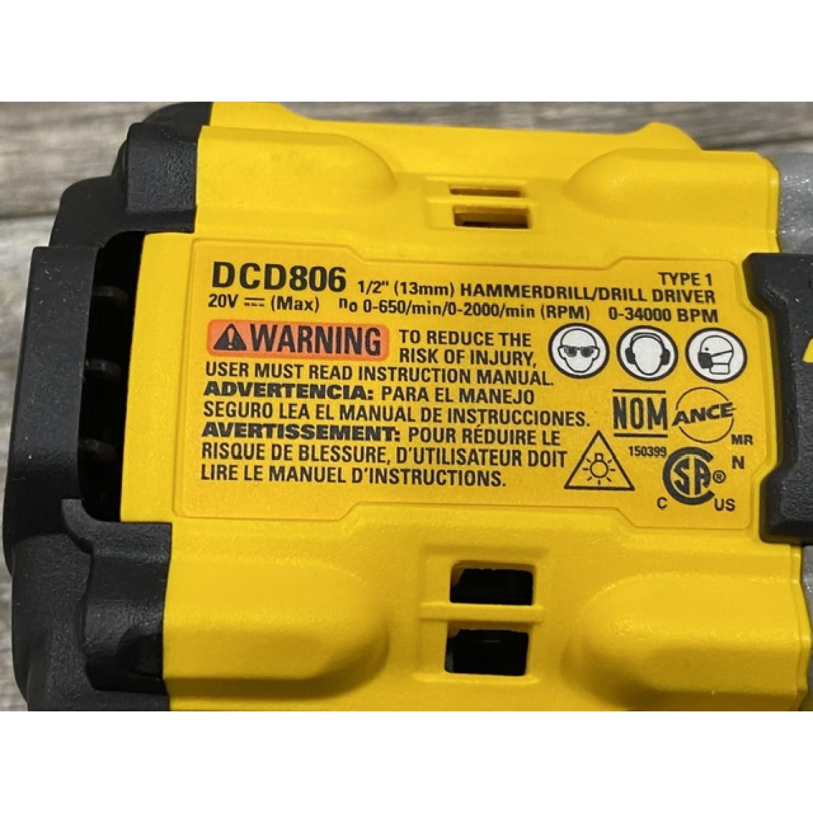 AS-IS DEWALT 20V XR Brushless Cordless 1/2 in. Hammer Drill (Tool-Only)
