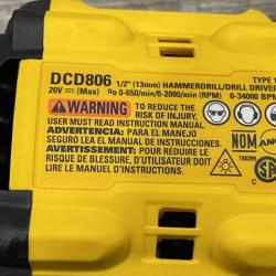 AS-IS DEWALT 20V XR Brushless Cordless 1/2 in. Hammer Drill (Tool-Only)