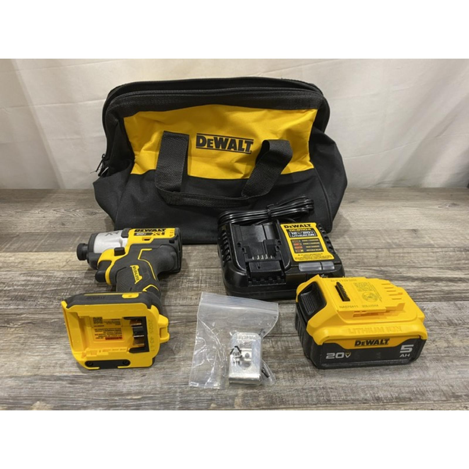 AS-IS DEWALT 20-Volt Maximum XR Lithium-Ion Cordless Brushless 1/4 in. 3-Speed Impact Driver Kit