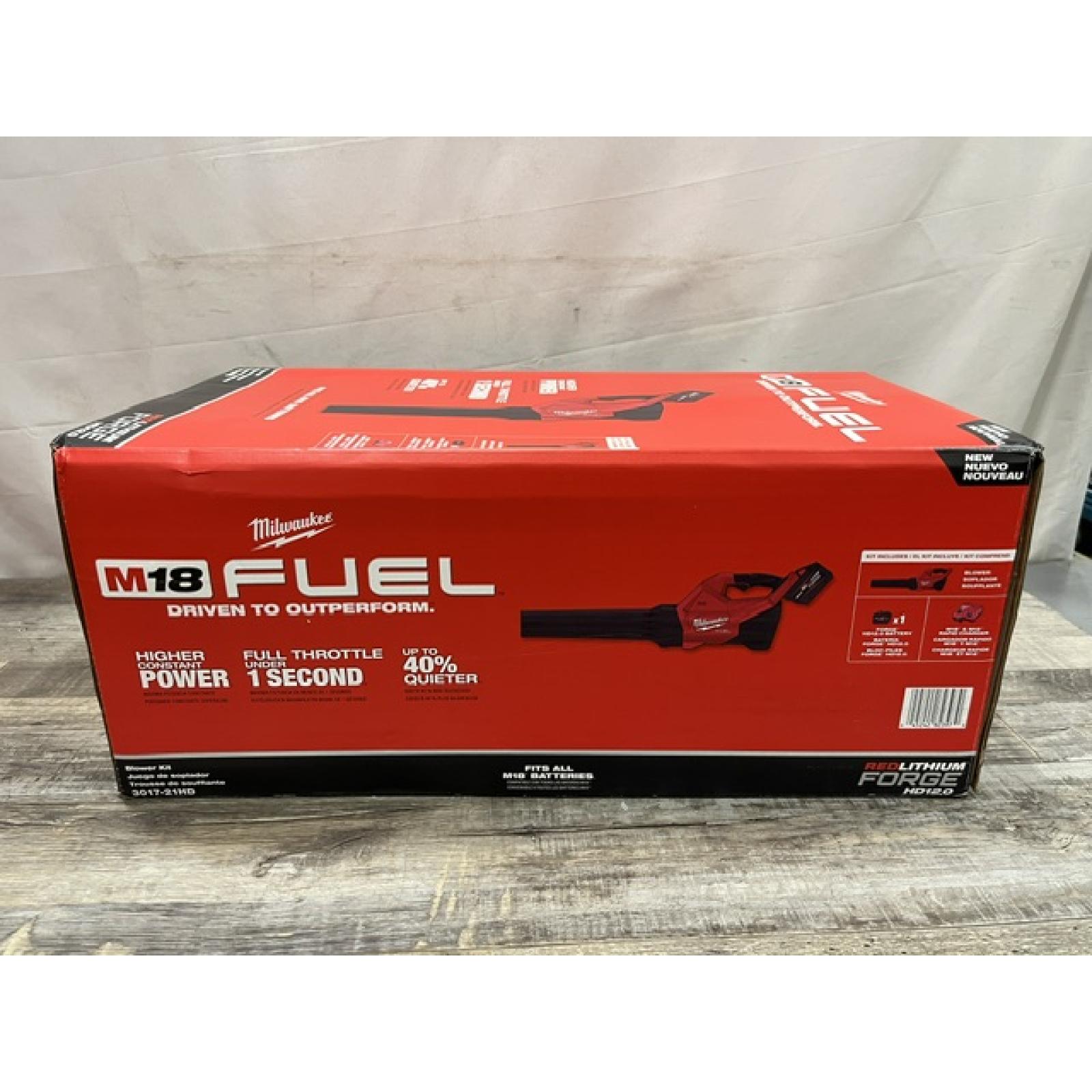 NEW - Milwaukee FUEL 120 MPH 500 CFM 18V Brushless Cordless Battery Powered Leaf Blower Kit
