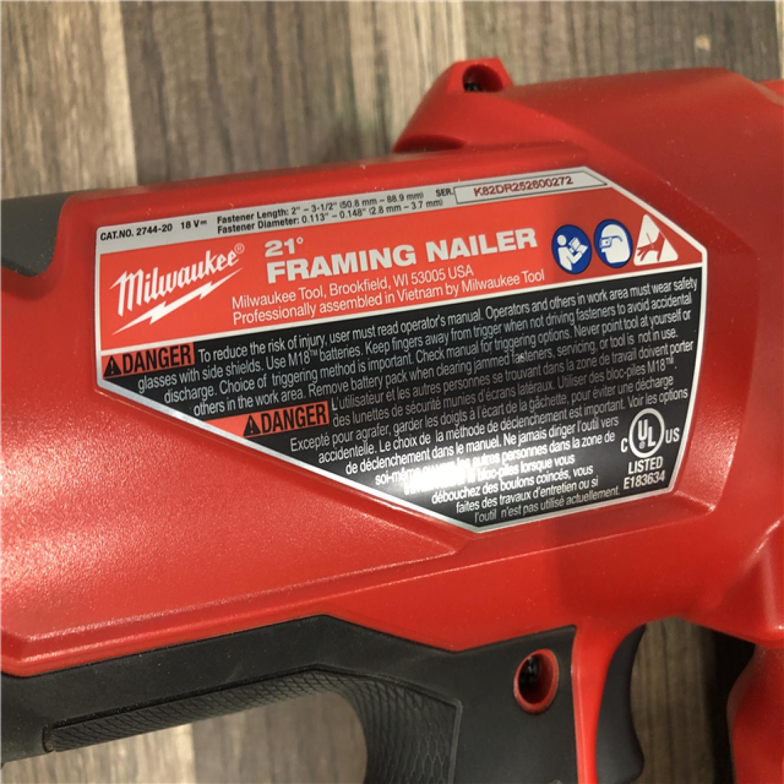 AS-IS Milwaukee FUEL 3-1/2 in. 18-Volt 21-Degree Lithium-Ion Brushless Cordless Framing Nailer (Tool-Only)
