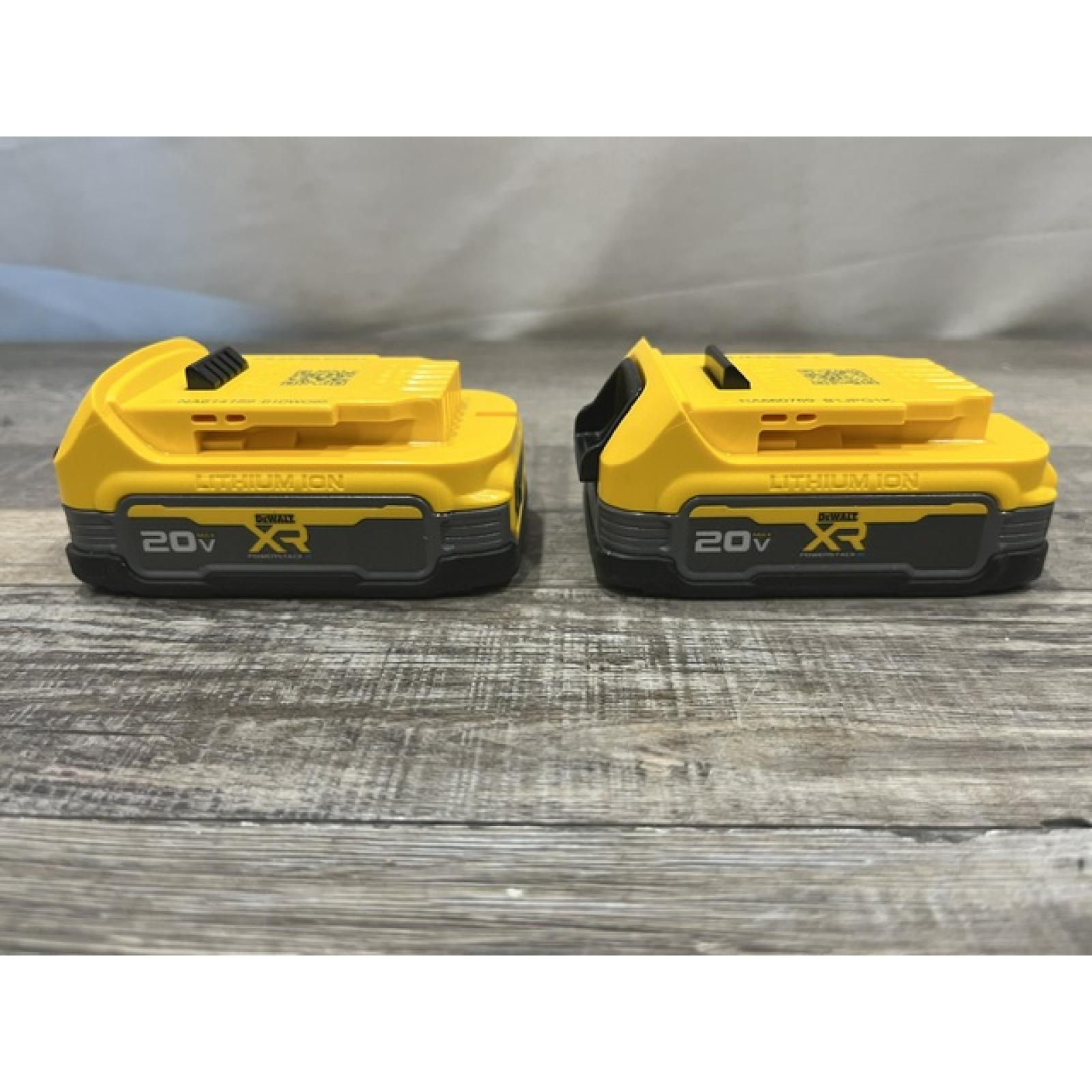 AS-IS DEWALT 20V MAX XR POWERSTACK Lithium-Ion 1.7 Ah Compact Battery (2-Pack)