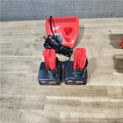 HOUSTON LOCATION - AS-IS MILWAUKEE 3 TOOL COMBO KIT W/ (2) BATTERY & CHARGER