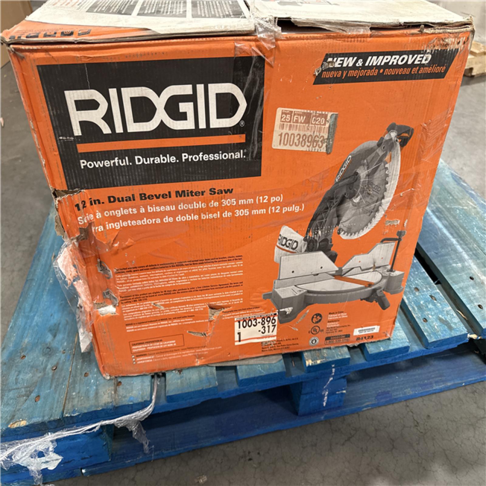 California AS-IS Ridgid 12 in. Dual Bevel Miter Saw: Appears in Excellent Condition
