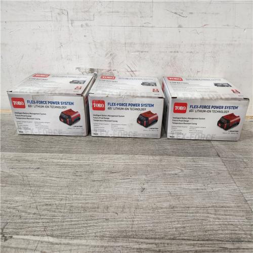 Phoenix Location NEW Toro 60V MAX* Flex-Force 2.5Ah Lithium-Ion Battery (3 Pack)