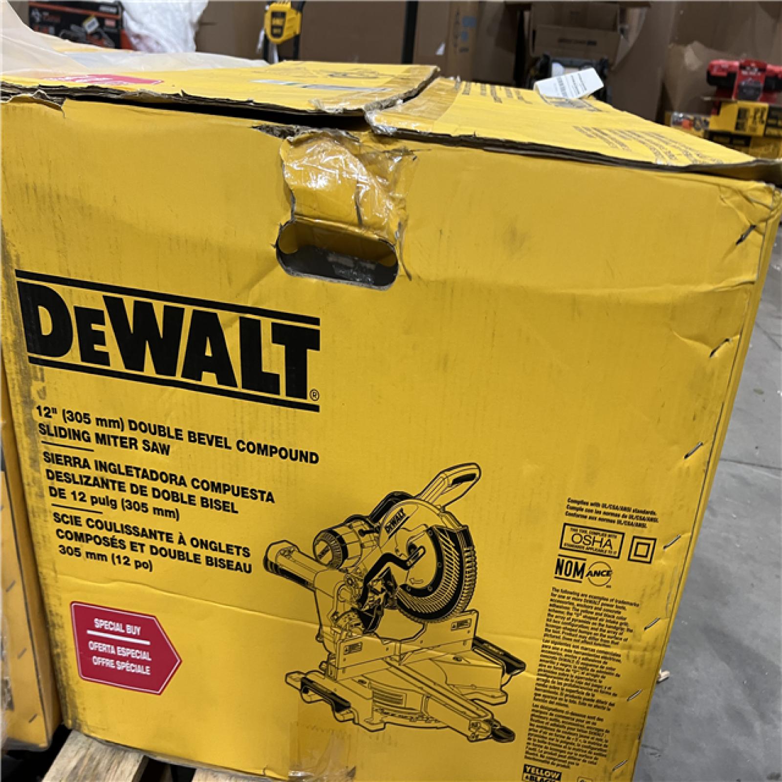 AS-IS DEWALT 12-in Dual Bevel Sliding Compound Miter Saw