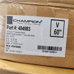Phoenix Location NEW Champion TruTouch Cordless Blinds 39x60 White Cordless 1 Vinyl Blind 4Pcs Pallet (44 Boxes)