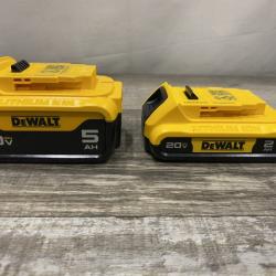 AS-IS DEWALT 20V MAX Lithium-Ion Battery Kit with 5.0Ah and 2.0Ah Battery and Charger