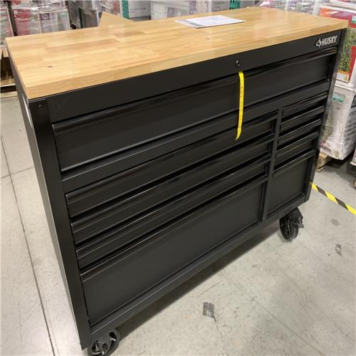 DALLAS LOCATION - HUSKY 56IN 10 DRAWER HEAVY DUTY WORKBENCH - BLACK