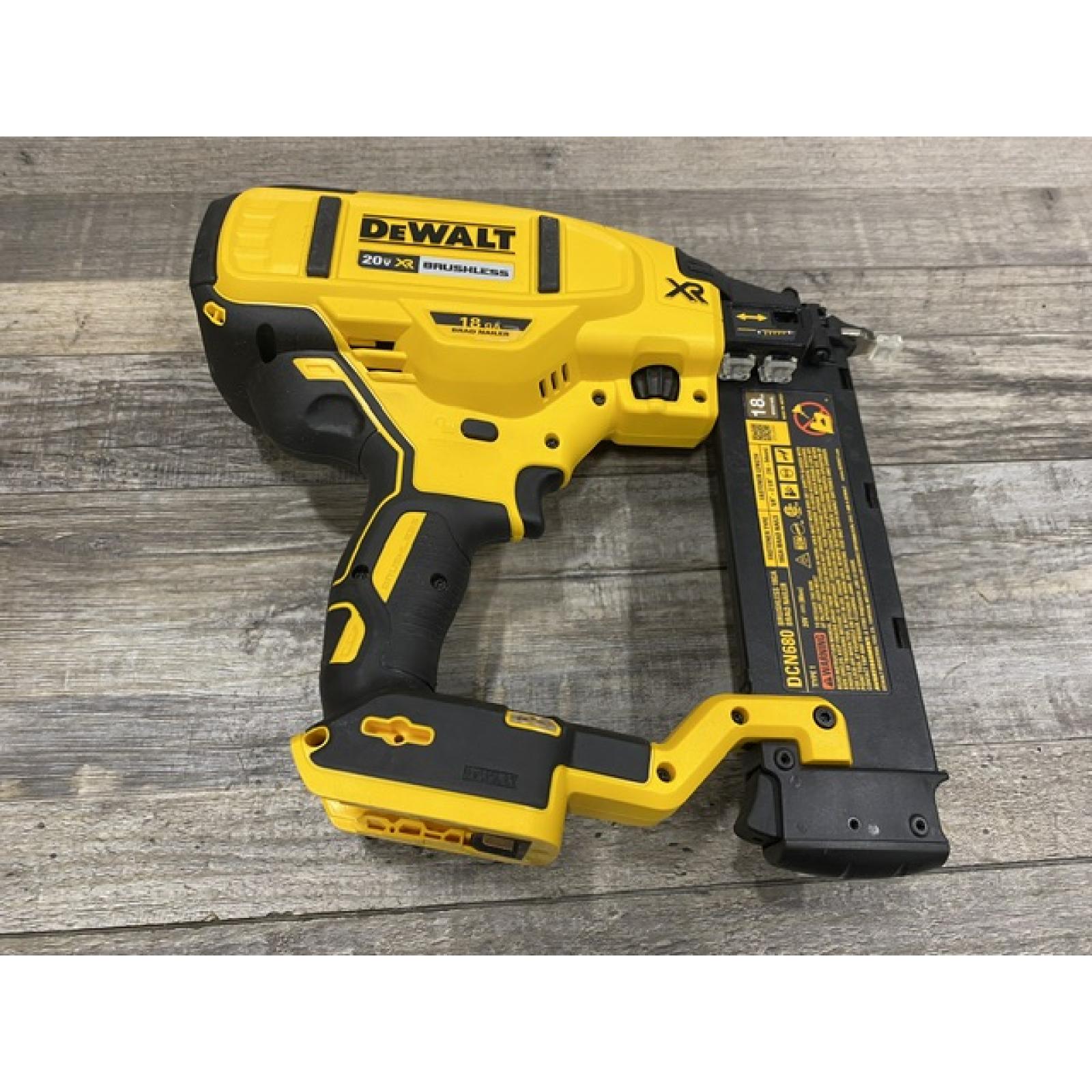AS-IS DEWALT 20V MAX XR Lithium-Ion Electric Cordless 18-Gauge Brad Nailer (Tool Only)