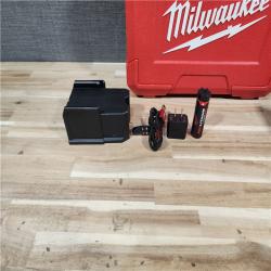 HOUSTON LOCATION - AS-IS Milwaukee Green 100 ft. Cross Line and Plumb Points Rechargeable Laser Level Kit