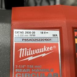 AS-IS Milwaukee FUEL 18V Lithium-Ion Cordless 7-1/4 in. Rear Handle Circular Saw (Tool-Only)