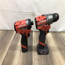 AS-IS Milwaukee FUEL 12-Volt Lithium-Ion Brushless Cordless Hammer Drill and Impact Driver Combo Kit