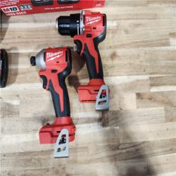 HOUSTON LOCATION - AS-IS M18 18-Volt Lithium-Ion Brushless Cordless Compact Hammer Drill/Impact Combo Kit (2-Tool) with (2) Batteries  Bag