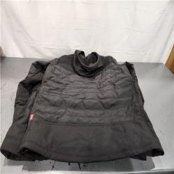 AS-IS- Milwaukee M12 12-Volt Lithium-Ion Cordless Axis Black Heated Hooded Jacket Kit with (1) 3.0 Ah Battery and Charger