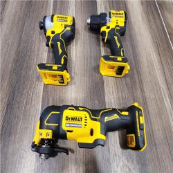 AS-IS DeWalt 20V MAX ATOMIC Cordless Brushless 3 Tool Combo Kit