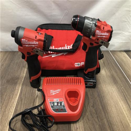 AS-IS Milwaukee  FUEL 12-Volt Lithium-Ion Brushless Cordless Hammer Drill and Impact Driver Combo Kit