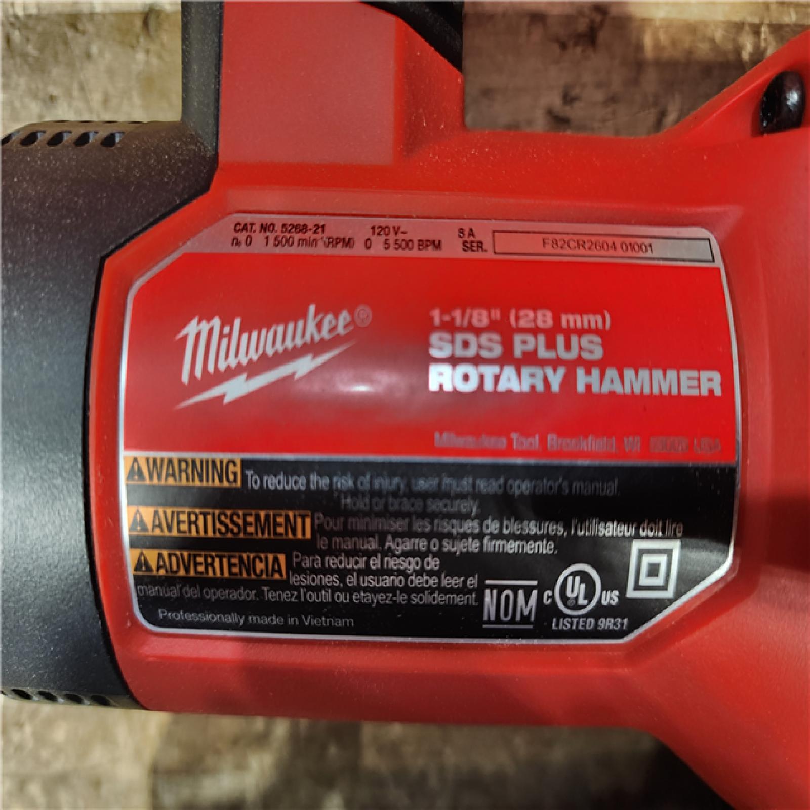 HOUSTON LOCATION - AS - IS Milwaukee 1-1/8 in. Corded SDS-Plus Rotary Hammer