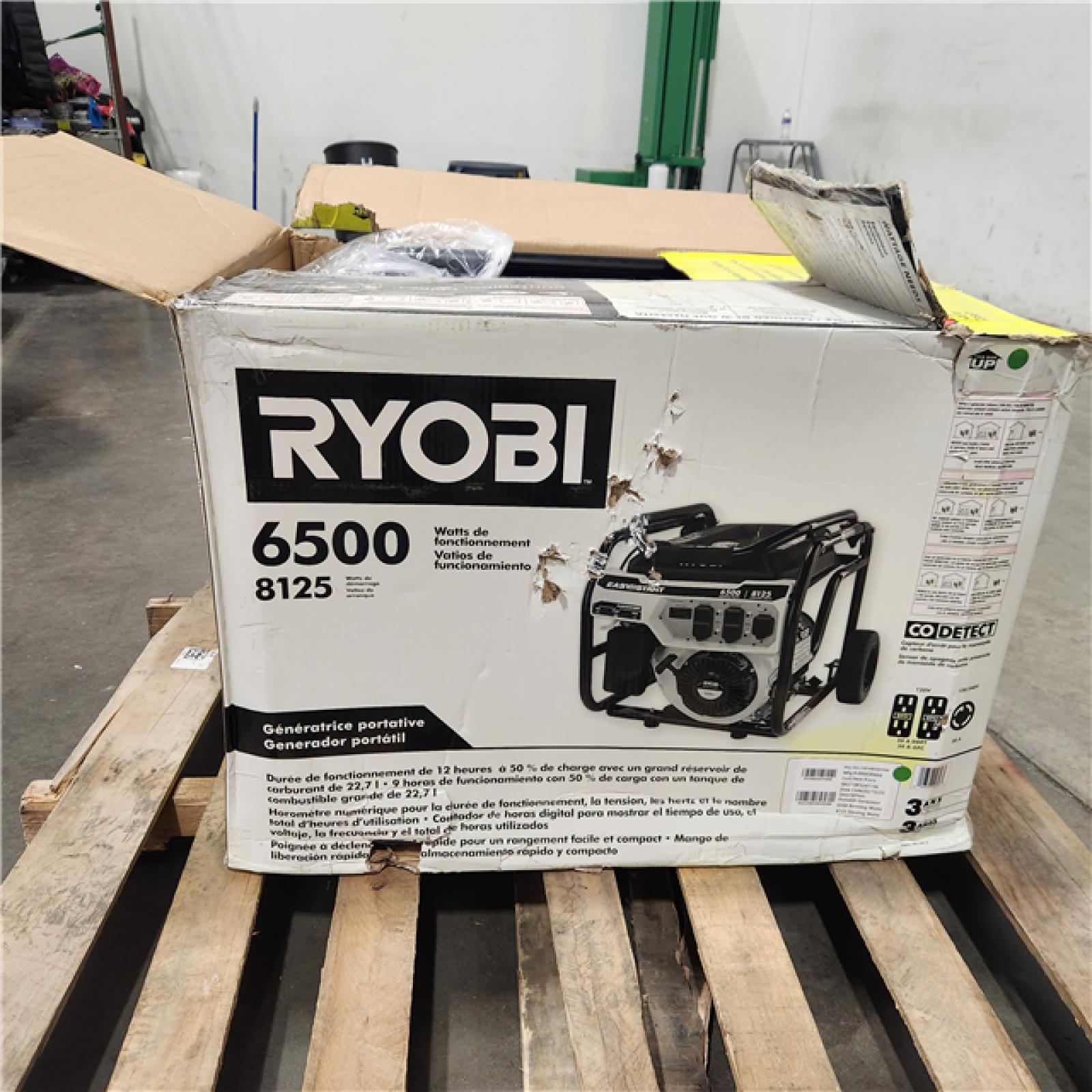 Dallas Location - As-Is RYOBI 6500-Watt Gasoline Portable Generator