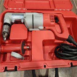 AS-IS  Milwaukee 7 Amp Corded 1/2 in. Corded Right-Angle Drill Kit with Hard Case