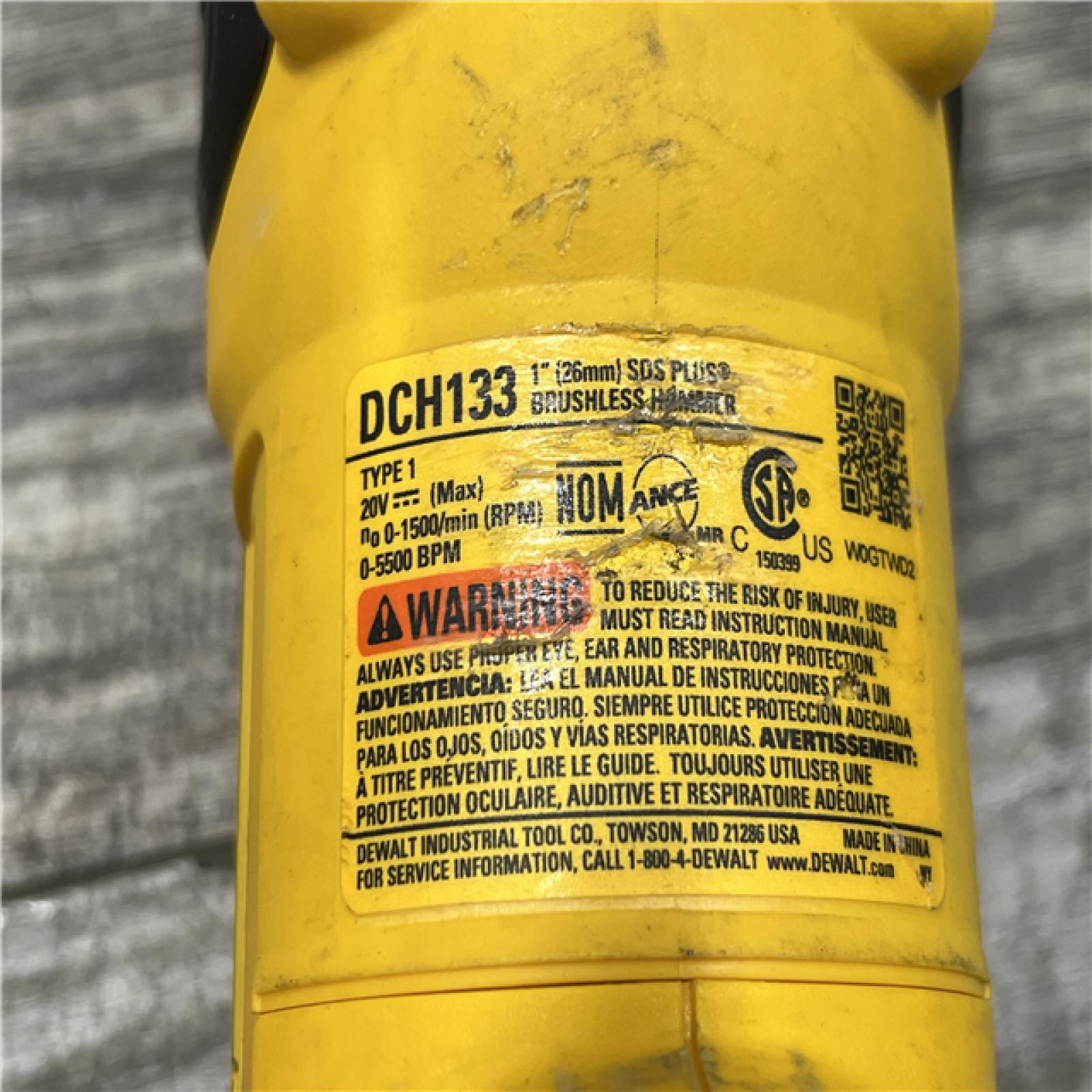 AS-IS DEWALT 20V MAX Cordless Brushless 1 in. SDS Plus D-Handle Concrete and Masonry Rotary Hammer (Tool Only)