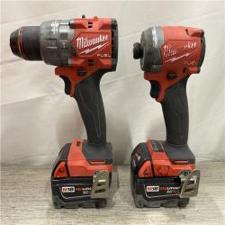 AS-IS Milwaukee FUEL 18V Lithium-Ion Brushless Cordless Hammer Drill and Impact Driver Combo Kit