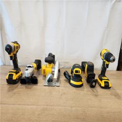 AS-IS- DEWALT 20V Lithium-Ion Cordless 6-Tool Combo Kit with 5.0 Ah and 2.0 Ah Batteries, Charger and Tough System 2.0 Rolling Toolbox