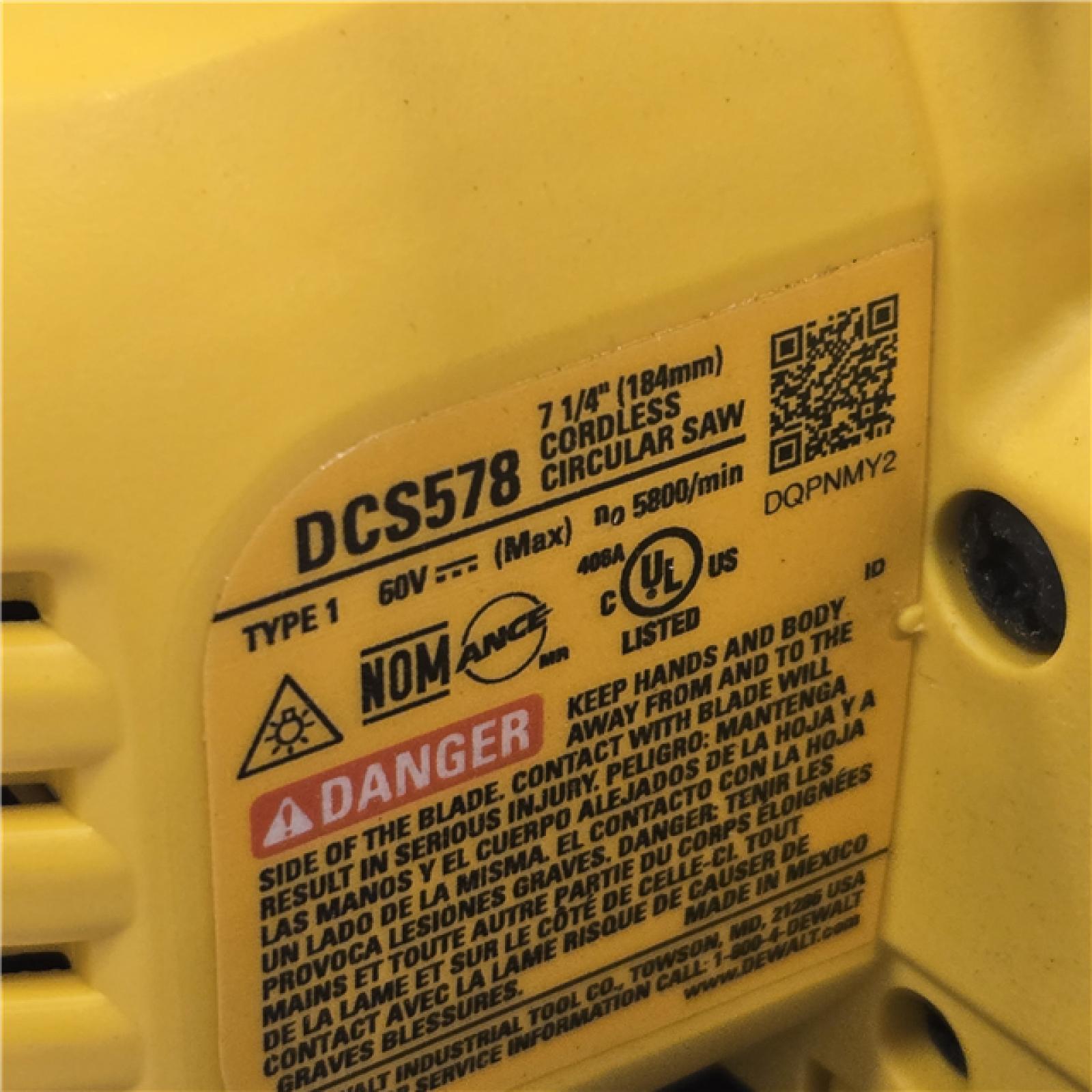 AS-IS DeWALT Flexvolt Max 7-1/4 60V Circular Saw (Tool Only)