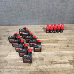 HOUSTON LOCATION - AS-IS MILWAUKEE BATTERY PACK QTY - 15