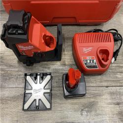 AS-IS Milwaukee 12-Volt Lithium-Ion Cordless Green 250 ft. 3-Plane Laser Level Kit