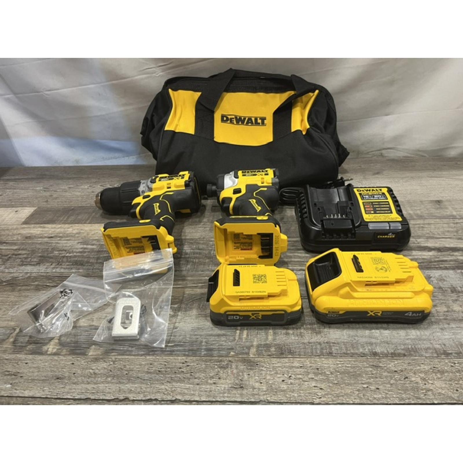 AS-IS DEWALT 20V XR Lithium-Ion Cordless 2-Tool Combo Kit