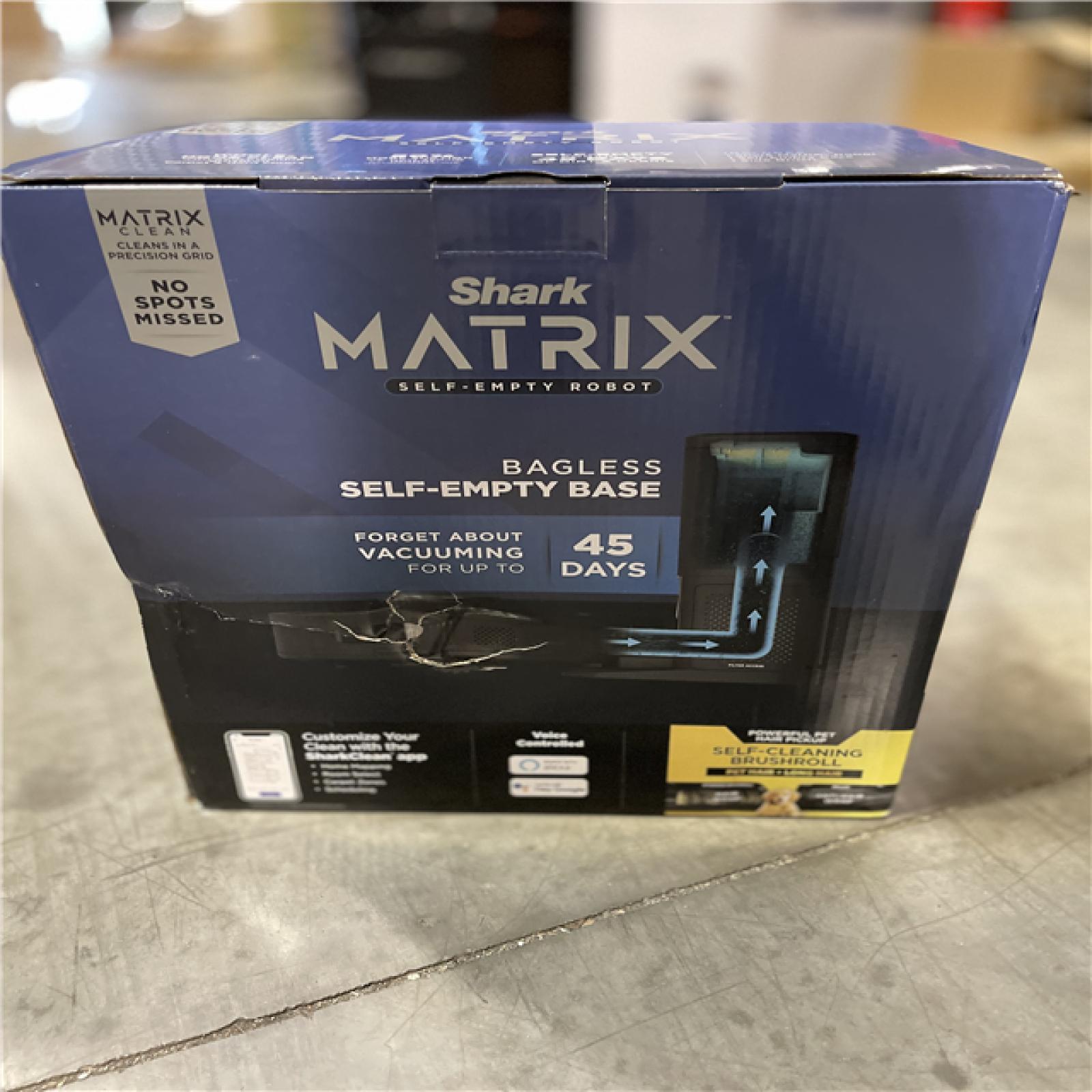 NEW! - Shark Matrix Self Emptying 13.39 in. Robotic Vacuum with Smart Navigation Self-Cleaning Brushroll in Black