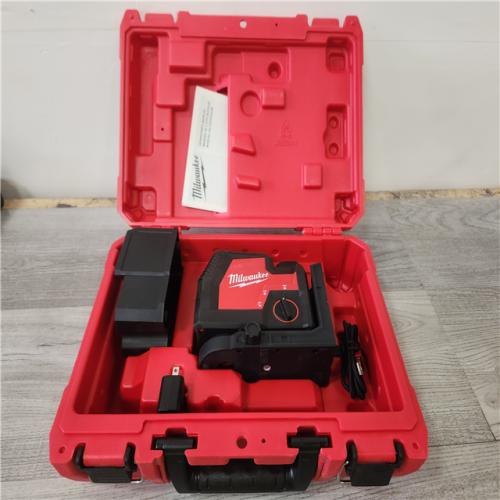 Phoenix Location NEW Milwaukee Green 100 ft. Cross Line and Plumb Points Rechargeable Laser Level with REDLITHIUM Lithium-Ion USB Battery and Charger