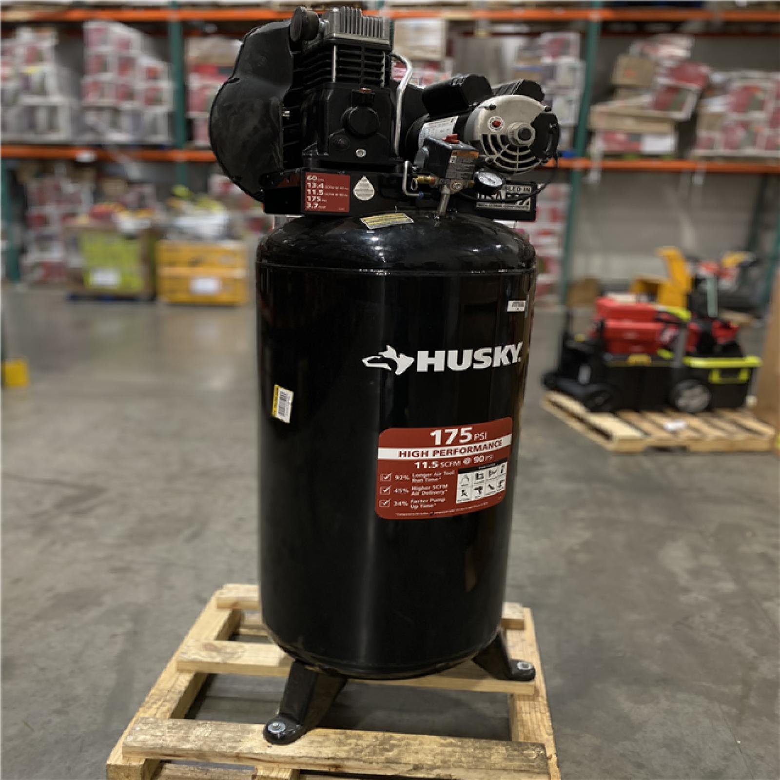 Dallas Location - As-Is Husky C603H Stationary Electric Air Compressor