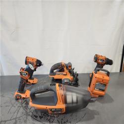 AS-IS- 18V Cordless 6-Tool Combo Kit with 2.0 Ah Battery  Charger  and Tool Bag