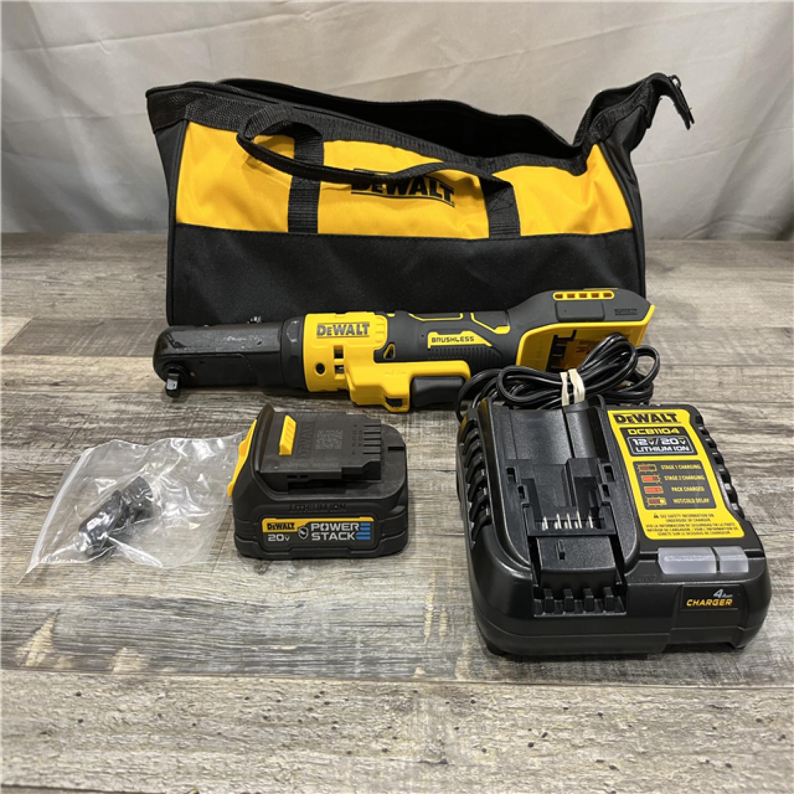 AS-IS DEWALT 20-Volt Maximum Lithium-Ion 3/8 in. and 1/2 in. Cordless Ratchet Kit