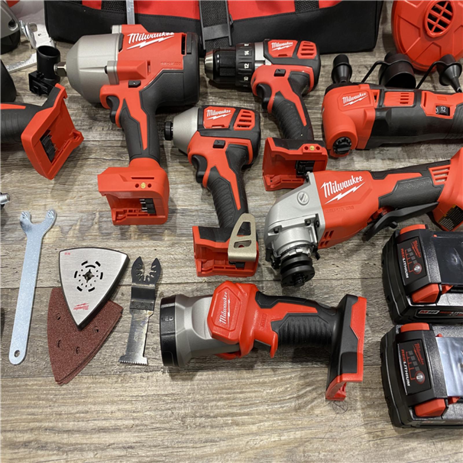 AS-IS Milwaukee 18-Volt Lithium-Ion Cordless (9-Tool) Combo Kit