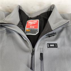 AS-IS Milwaukee M12 Lithium-Ion Gray Heated TOUGHShell Jacket Kit (X-Large)