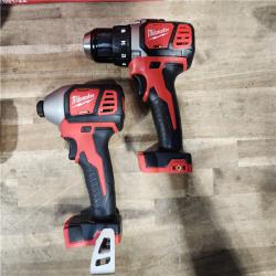HOUSTON LOCATION - AS-IS Milwaukee 18V Cordless Brushed 2-Tool Drill/Driver and Impact Driver Kit